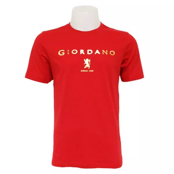 Giordano T Shirt Crew Neck For Men – Red