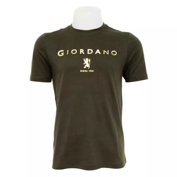 Giordano T Shirt Crew Neck For Men – Green