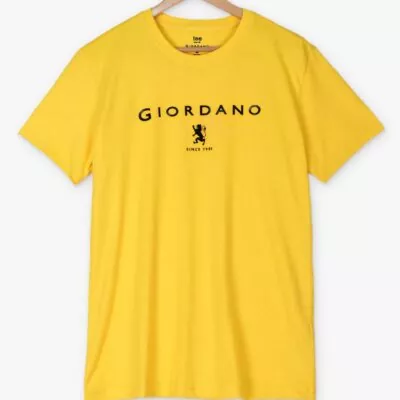Giordano T Shirt Crew Neck For Men – Yellow