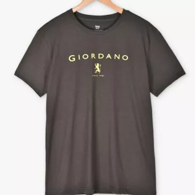 Giordano T Shirt Crew Neck For Men – Black