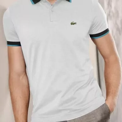 Tipped Polo Shirts for Men – Grey and Black