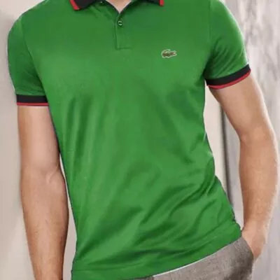 Tipped Polo Shirts for Men – Green and Black