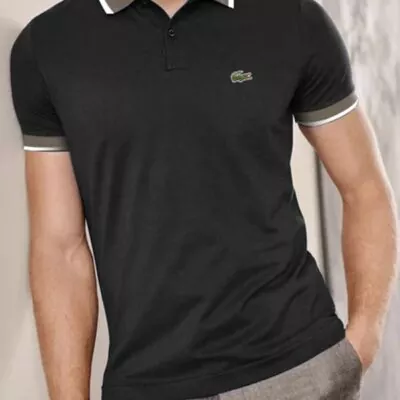 Tipped Polo Shirts for Men – Black and Grey