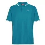 Polo Shirts for Men – Teal Blue and White tipped