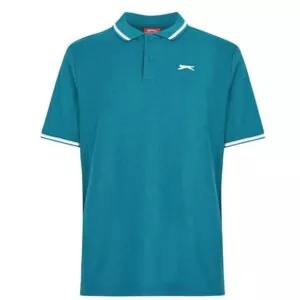 Polo Shirts for Men – Teal Blue and White tipped