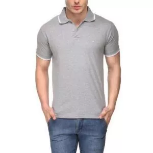 Polo Shirts for Men – Grey and White tipped