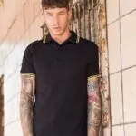Polo Shirts for Men – Black and Yellow tipped