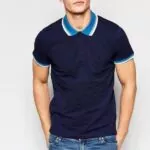 Polo Shirts for Men – Navy Blue and Blue and White tipped