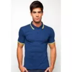 Polo Shirts for Men – Blue and Yellow tipped