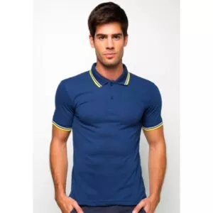Polo Shirts for Men – Blue and Yellow tipped