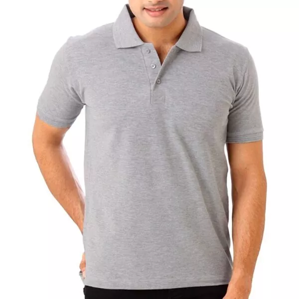 Men’s Polo Shirt – Grey Slim Fit – Half Sleeves