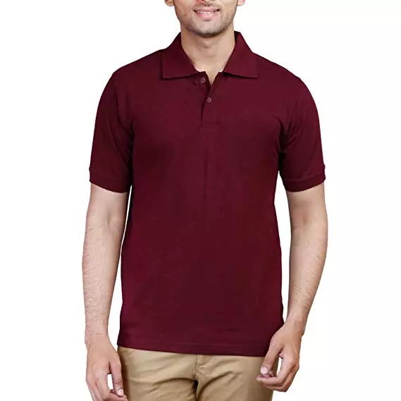 Men’s Polo Shirt – Maroon Slim Fit – Half Sleeves