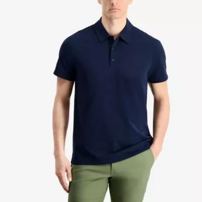 Men’s Polo Shirt – Navy Blue Slim Fit – Half Sleeves