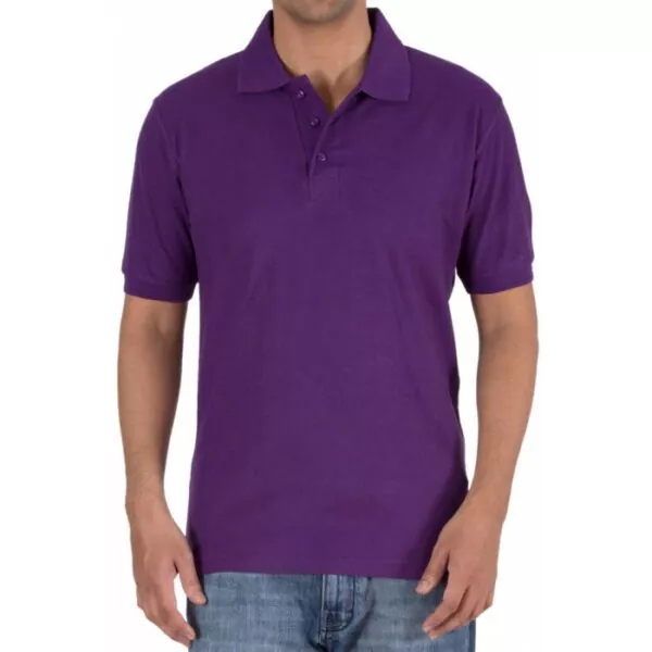 Men’s Polo Shirt – Purple Slim Fit – Half Sleeves