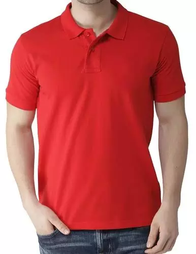 Men’s Polo Shirt – Red Slim Fit – Half Sleeves