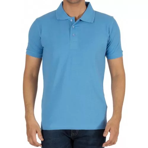 Men’s Polo Shirt – Blue Slim Fit – Half Sleeves