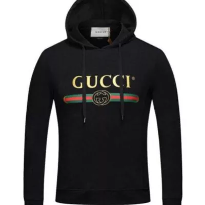 Black Gucci Hoodie For Men’s – Fleece
