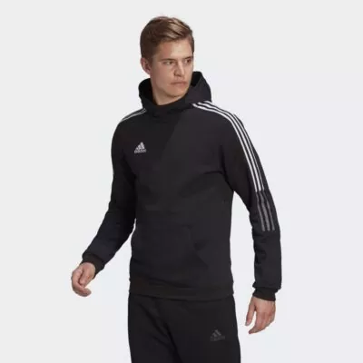 Tiro 21 Adidas Black Sweat Hoodie For Men  – Fleece