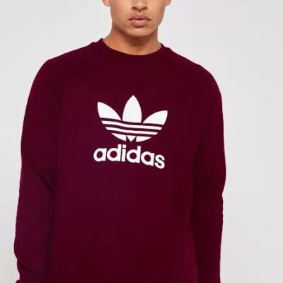 Maroon Adidas Sweatshirt For Men – Fleece