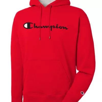 Red Champion Hoodie For Men’s – Fleece