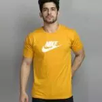 Nike Half sleeves T-shirt – Gold Yellow
