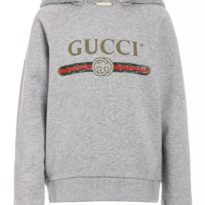 Grey Gucci Hoodie For Men’s – Fleece
