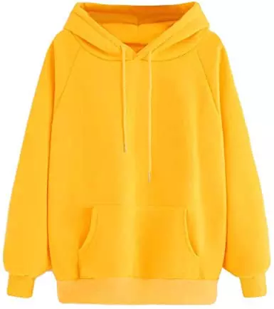 Yellow Plain Hoodie For Men’s – Fleece