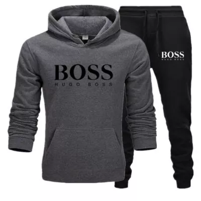 Grey Boss Tracksuit For Men – Fleece