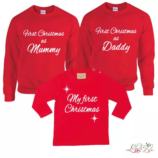 Pack of 3 Red Sweatshirts – Family Set (2 Adult – 1 kid)