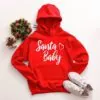 santa baby red hoodie